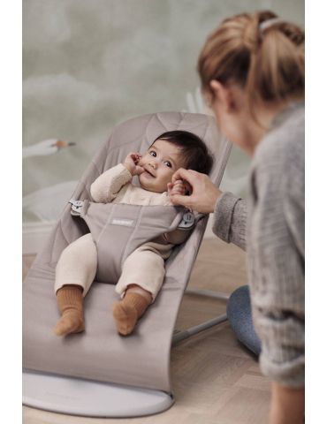 Babybjorn Leżaczek Bliss Woven Sand grey