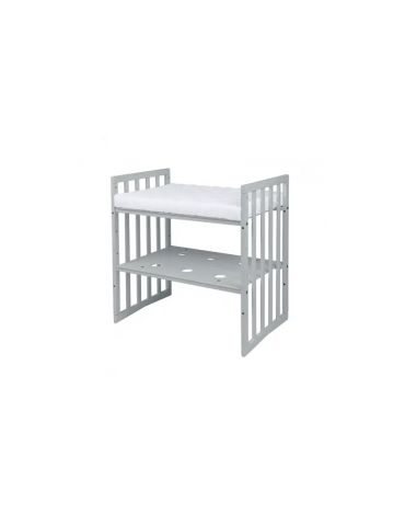 Waldin Łóżeczko drewniane owalne 7w1 z materacem Szare