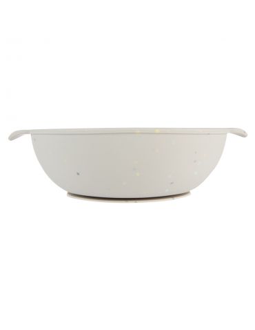 Canpol Babies Miska silikonowa z 3 przegródkami i przyssawką 360 ml Dots grey