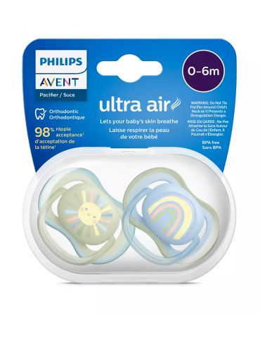 Avent Philips Smoczek uspokajający Ultra Air dekorowany 0-6 boy