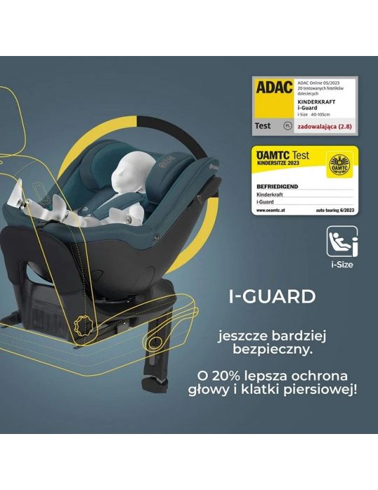 Kinderkraft I-Guard i-size Fotelik samochodowy Cool grey