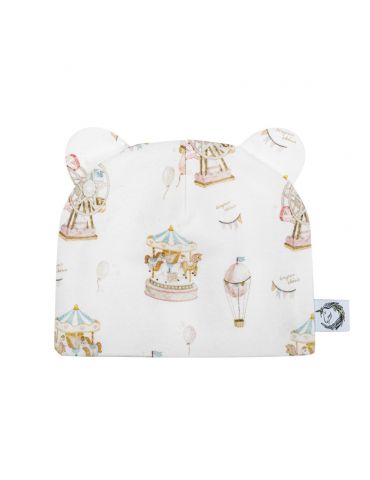 Bonjour Cherie Czapeczka niemowlęca bawełna organiczna Lunapark