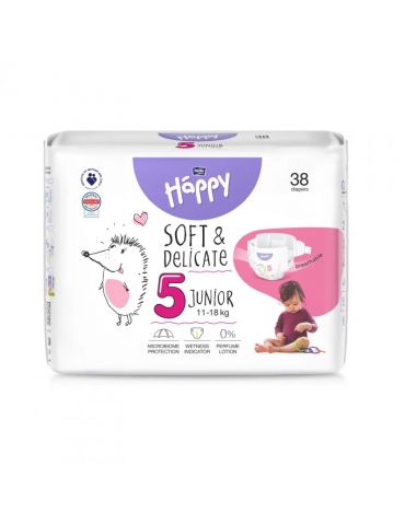 Bella Happy Pieluchy Soft & Delicate Junior 11-18 kg 38 sztuk