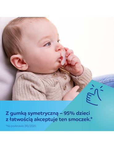 Canpol babies Smoczek 100 % silikonowy symetryczny 6-12m zielony