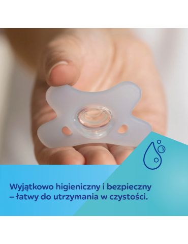 Canpol babies Smoczek 100 % silikonowy symetryczny 6-12m zielony