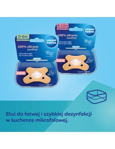 Canpol babies Smoczek 100 % silikonowy symetryczny 6-12m zielony