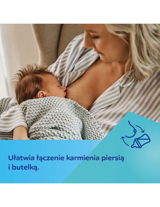 Canpol babies Butelka szerokootworowa EasyStart 120ml Gold blue