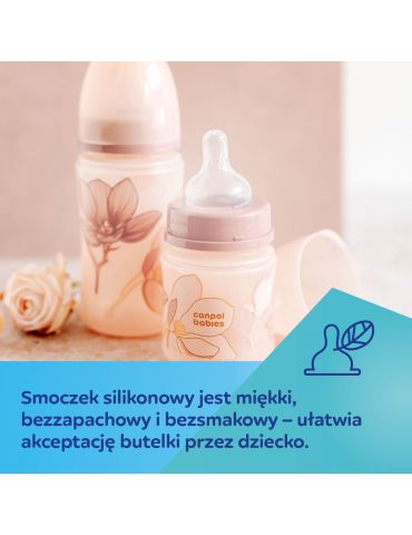 Canpol babies Butelka szerokootworowa EasyStart 120ml Gold blue