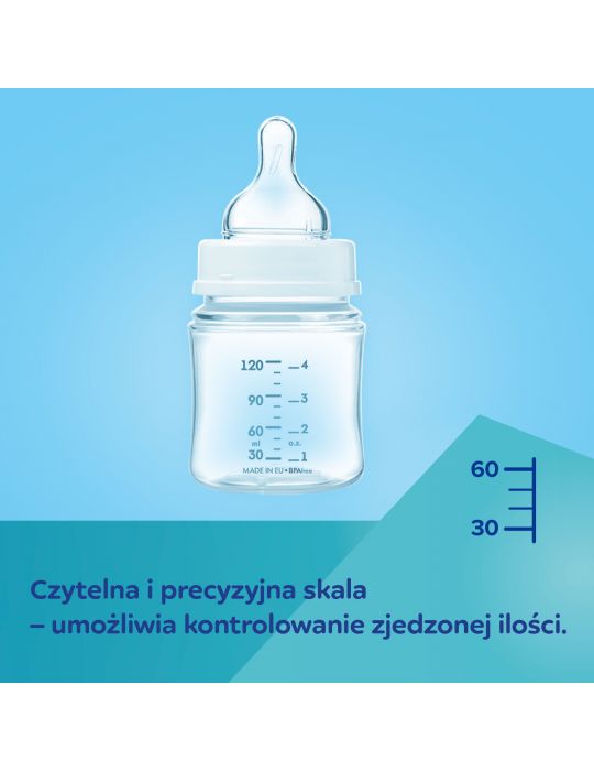 Canpol babies Butelka szerokootworowa EasyStart 120ml Gold blue