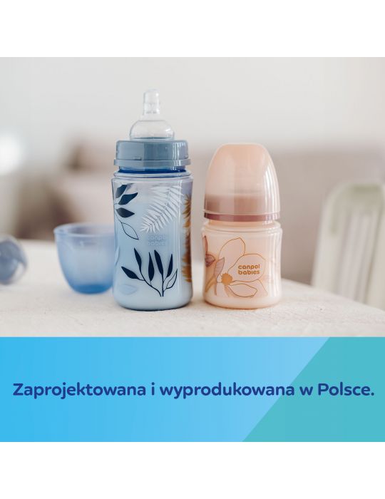 Canpol babies Butelka szerokootworowa EasyStart 120ml Gold blue