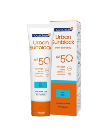 Novaclear Krem do twarzy z filtrem SPF 50+ do skóry suchej Urban Sunblock 40 ml Novaclear Krem do twarzy z filtrem SPF 50+ do skóry suchej Urban Sunblock 40 ml