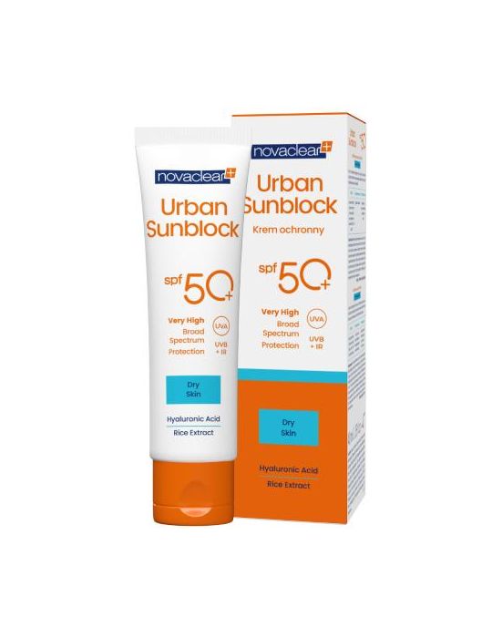 Novaclear Krem do twarzy z filtrem SPF 50+ do skóry suchej Urban Sunblock 40 ml