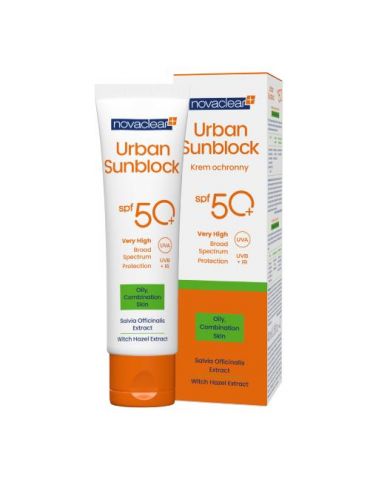 Novaclear Krem do twarzy z filtrem SPF 50+ do skóry tłustej Urban Sunblock 40 ml Novaclear Krem do twarzy z filtrem SPF 50+ do skóry tłustej Urban Sunblock 40 ml