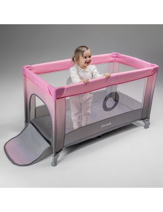 Lionelo Łóżeczko turystyczne Stefi Pink ombre