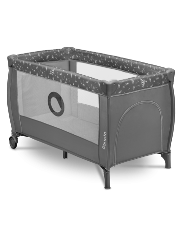 Lionelo Łóżeczko turystyczne Stefi plus grey white