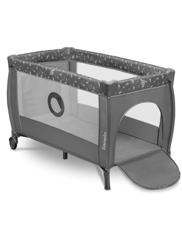 Lionelo Łóżeczko turystyczne Stefi plus grey white
