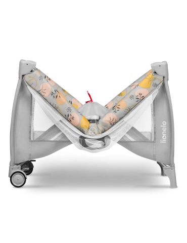 Lionelo Łóżeczko turystyczne Stefi plus Pink yellow