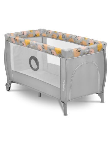 Lionelo Łóżeczko turystyczne Stefi plus Pink yellow