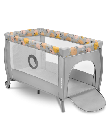 Lionelo Łóżeczko turystyczne Stefi plus Pink yellow