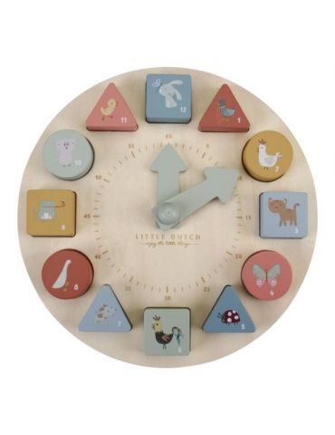 Little Dutch Drewniany zegar do nauki