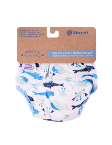 Simed Majteczki treningowe 100% bawełna Wielorybki