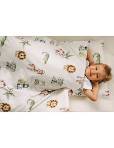 Pulp Pościel bawełniana z wypełnieniem 100x135 Zoo