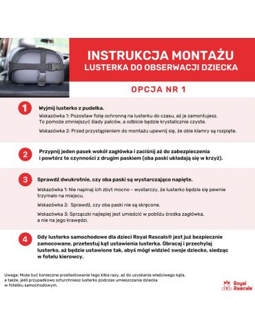 Royal Rascals Lusterko samochodowe dla dziecka żółte