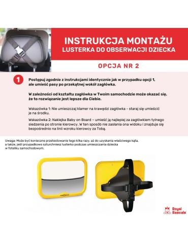 Royal Rascals Lusterko samochodowe dla dziecka żółte
