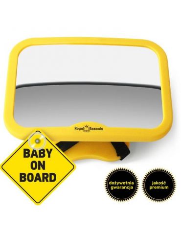Royal Rascals Lusterko samochodowe dla dziecka żółte
