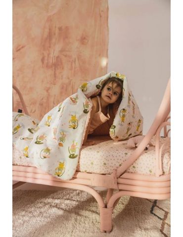 La Millou Ciepły koc bawełniany minky L 110x140 ( Frogs )