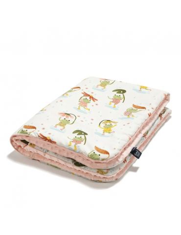 La Millou Ciepły koc bawełniany minky L 110x140 ( Frogs )
