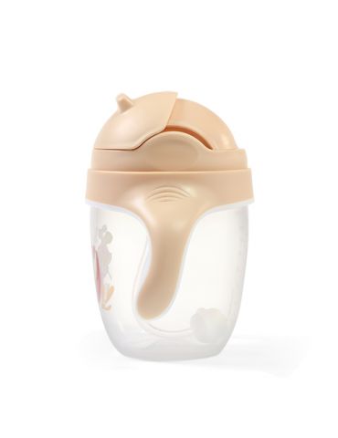 BabyOno Kubek niekapek z obciążoną słomką 240ml beżowy BabyOno Kubek niekapek z obciążoną słomką 240ml beżowy