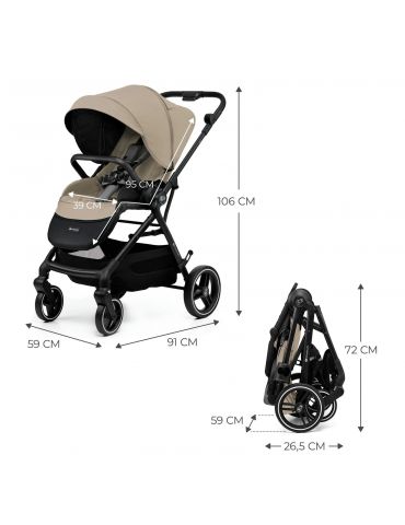 Kinderkraft YOXI Wózek spacerowy beige