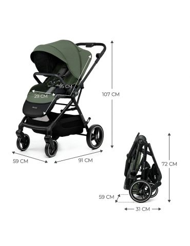 Kinderkraft YOXI Wózek spacerowy green Kinderkraft YOXI Wózek spacerowy green