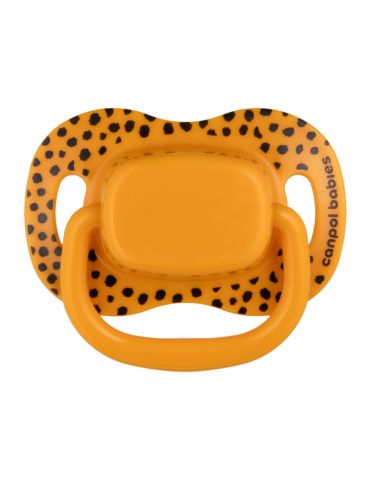 Canpol Babies Smoczek uspokajający silikonowy symetryczny BabiesBoo 6-18m 2 szt. pomarańczowe