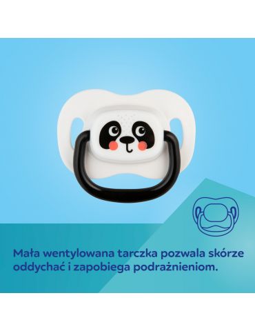 Canpol Babies Smoczek uspokajający silikonowy symetryczny BabiesBoo 6-18m 2 szt. pomarańczowe