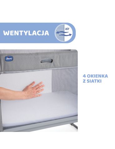 Chicco Next2Me Forever Łóżeczko dziecięce 3w1 Slate grey