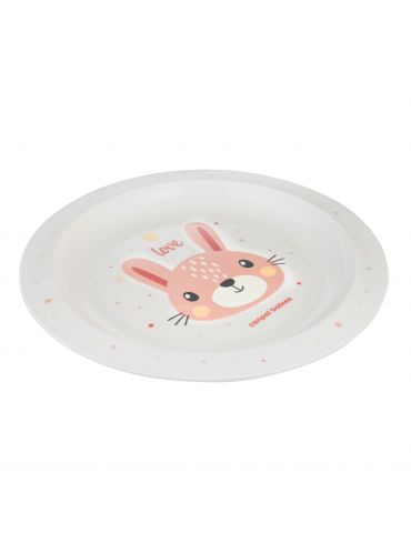 Canpol Babies Talerz plastikowy dla dziecka Cute Animals różowy