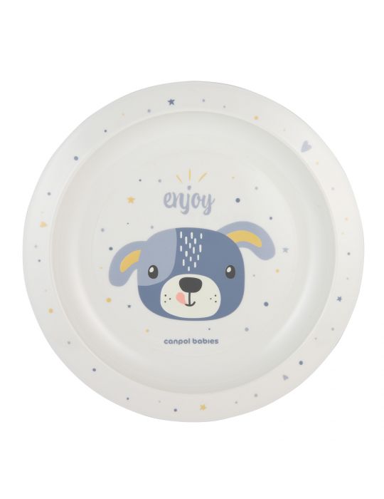 Canpol Babies Talerz plastikowy dla dziecka Cute Animals niebieski