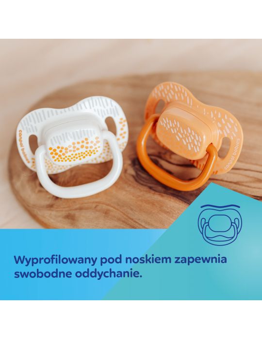 Canpol Babies Smoczek uspokająjacy silikonowy symetryczny Mountains 6-18m 2 szt. zielone