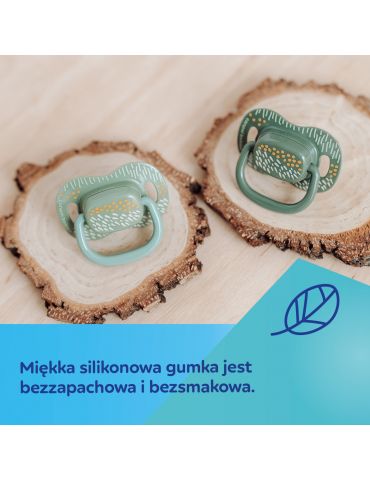 Canpol babies Smoczek uspokajający silikonowy symetryczny Mountains 6-18m 2 szt. żółte