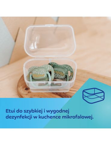 Canpol babies Smoczek uspokajający silikonowy symetryczny Mountains 6-18m 2 szt. żółte