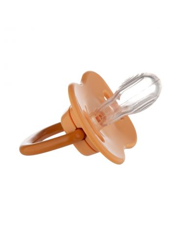 Canpol babies Smoczek uspokajający silikonowy symetryczny Mountains 6-18m 2 szt. żółte