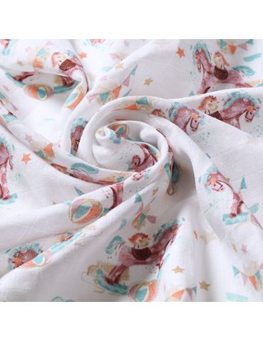 BabyOno Pieluszki bambusowe koniki fioletowe