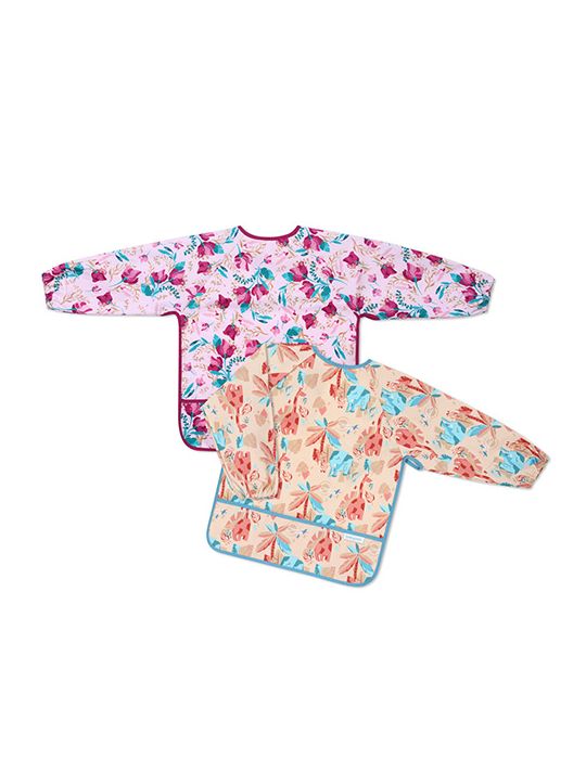 BabyOno Śliniak z długim rękawem Floral