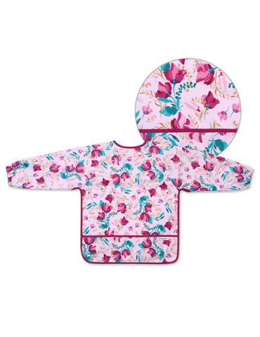 BabyOno Śliniak z długim rękawem Floral