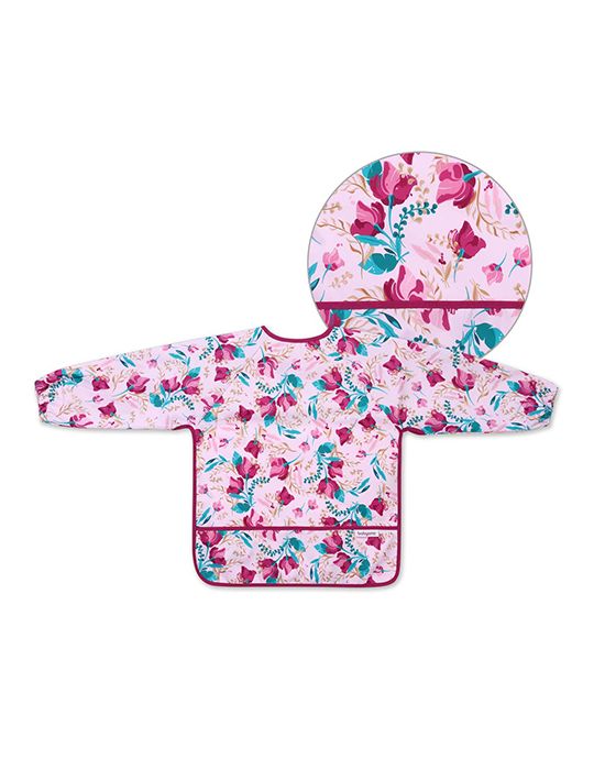 BabyOno Śliniak z długim rękawem Floral