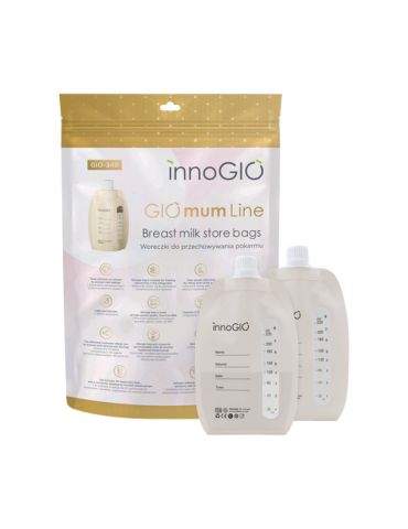 InnoGio Woreczki do przechowywania pokarmu 20 szt. 220 ml