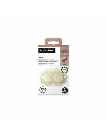 Suavinex Smoczek fizjologiczny silikonowy SX Pro Wonder 0-6 m Almost Aqua/Whitecap gray