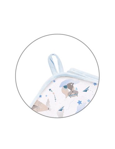 BabyOno Okrycie kąpielowe frotte z kapturkiem 100x100 niebieskie